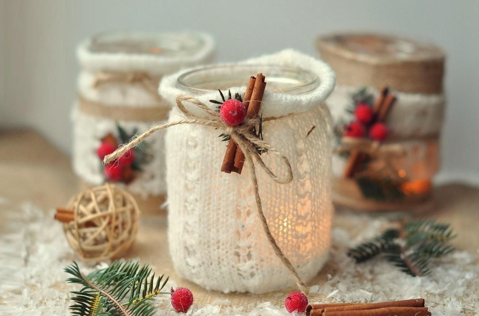 Оригінальний декор баночок на Водохреще Оригінальний декор баночок на Водохреще