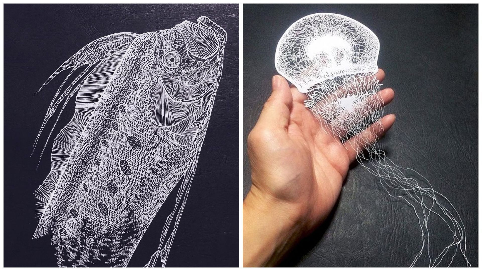 Японская художница делает морских существ из бумаги