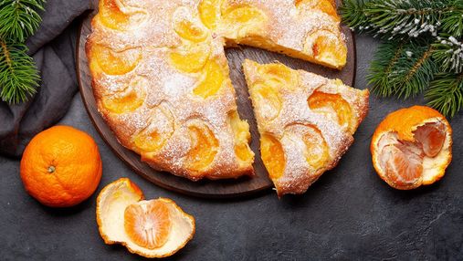 Мандариновый пирог с минимум ингредиентов: рецепт самого новогоднего десерта