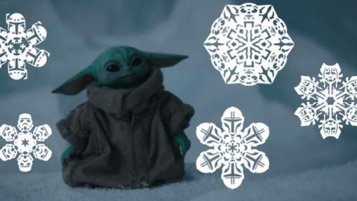 Прикраси для фанатів "Зоряних війн": як зробити чарівні сніжинки з Йодою та Мандалорцем